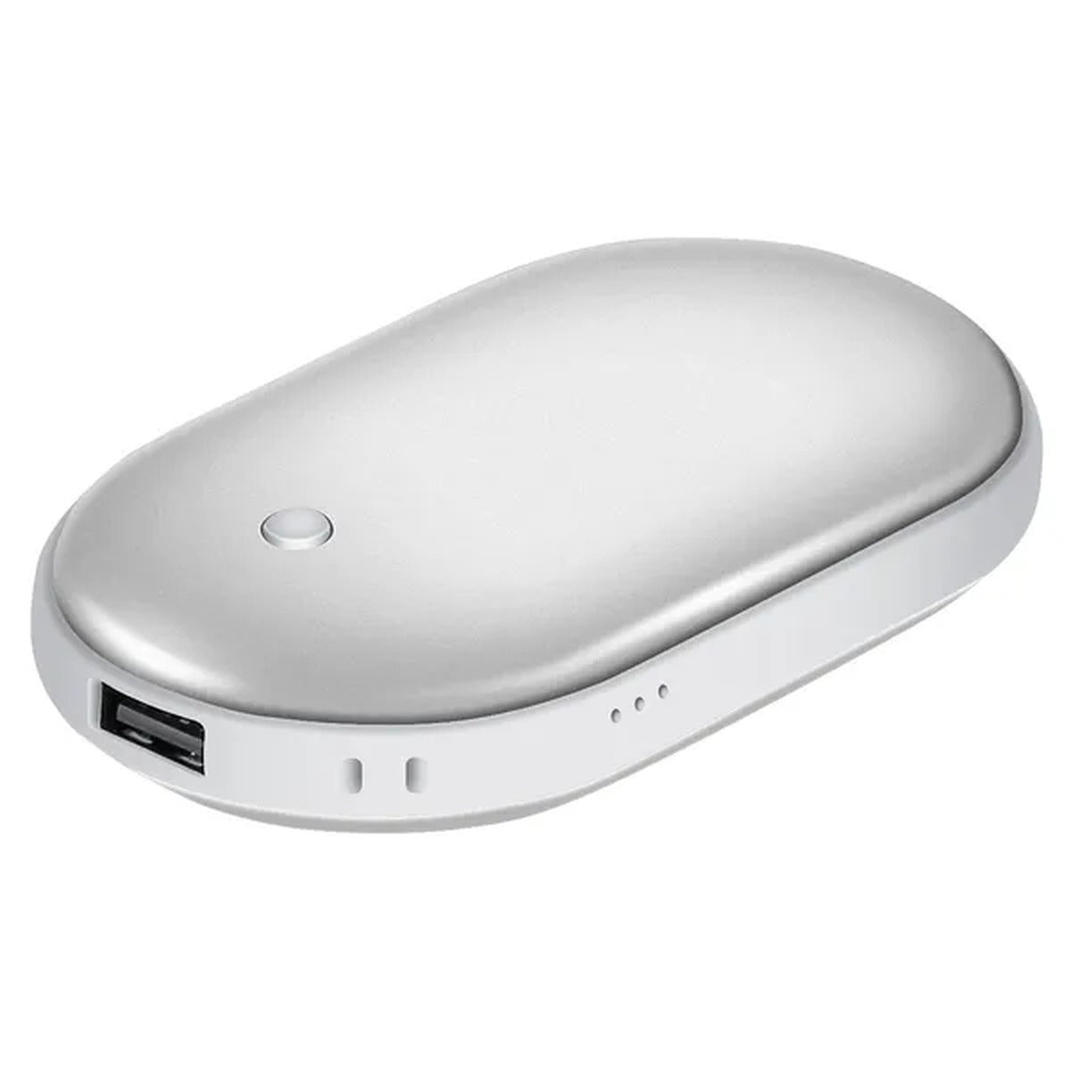 Rechargeable Hand Warmer & Power Bank in Silver