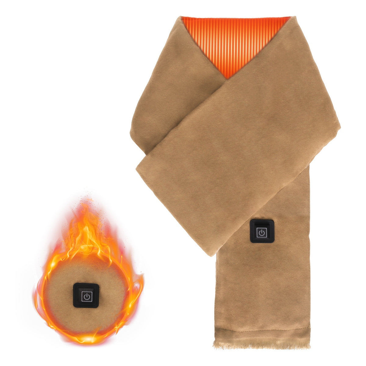 Heated Neck Wrap in Camel