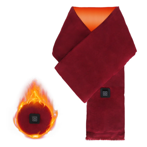 Heated Neck Wrap in Wine Red