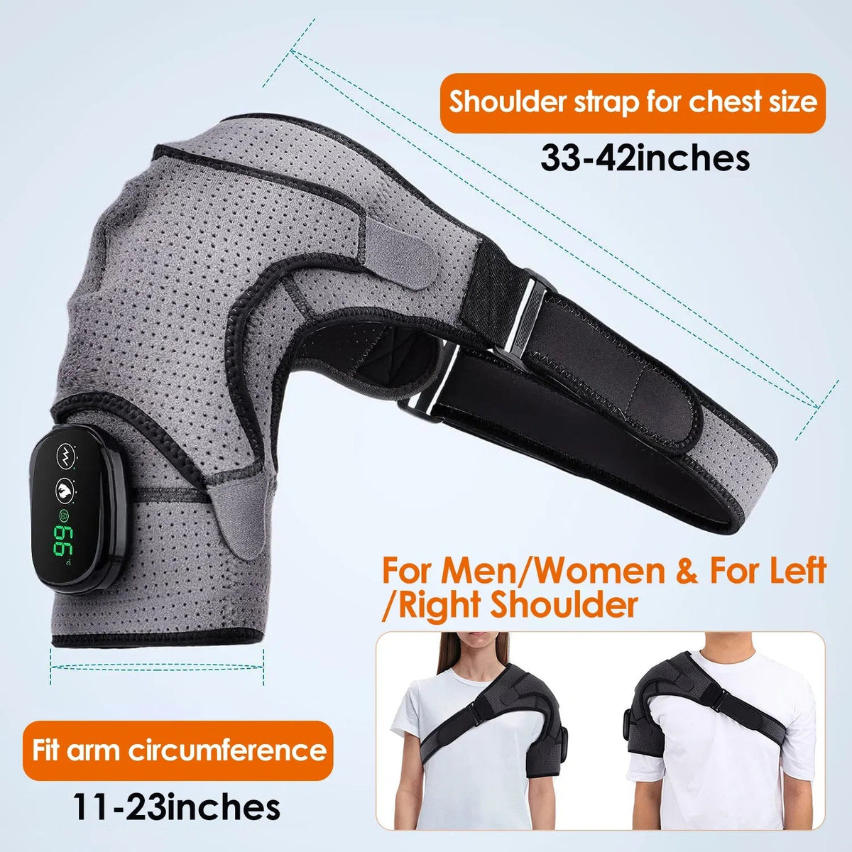Heated Shoulder Massager in Grey