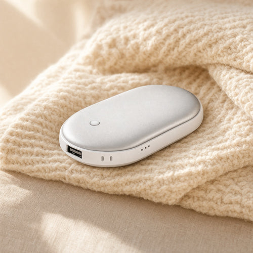 Rechargeable Hand Warmer & Power Bank in Silver